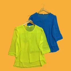 شومیز حریر پنج دکمه