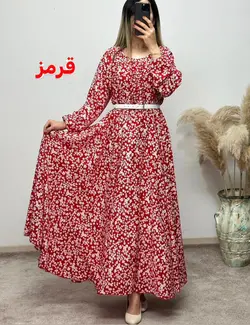 پیراهن کرپ الیزه کلوش