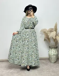 پیراهن کلوش کرپ الیزه(۲)