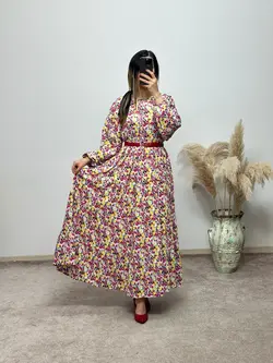 پیراهن کرپ الیزه شقایق