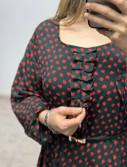 پیراهن کرپ فلورآیسان