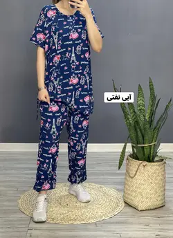 ست بلوز شلوار نخ ملوس