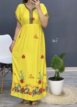 پیراهن گلدوزی چمن