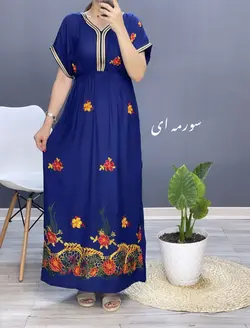 پیراهن گلدوزی چمن