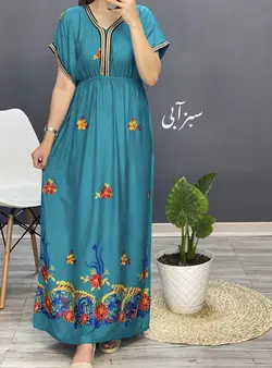 پیراهن گلدوزی چمن