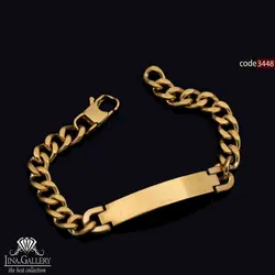 دستبند استیل مردانه نمونه طلا(3448)