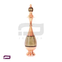 تنگ صراحی مس و خاتم 26 سانتی متری Y150