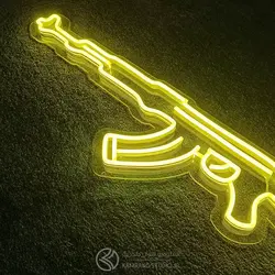 تابلو نئون اسلحه کلاشینکف AK-47
