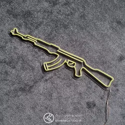 تابلو نئون اسلحه کلاشینکف AK-47