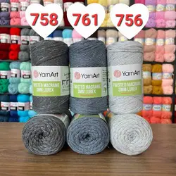 مکرومه نرم تاب زری دار 3 میل