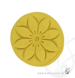 مهر برنجی گل زیبا - کد 348