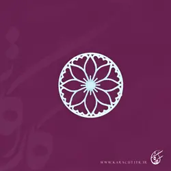 مهر برنجی گل زیبا - کد 348