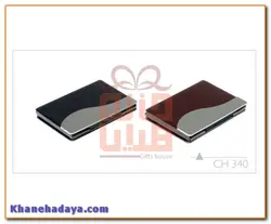 جای کارت ویزیت فلزی روکش طرح چرم