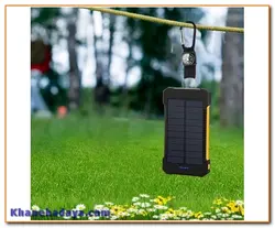 پاوربانک خورشیدی GRDE Solar Charger Dual USB 8000mah