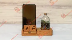 نظم دهنده و تقویم رومیزی چوبی با تراریوم Doct