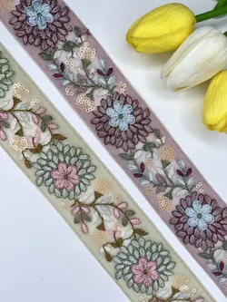 نوار خرجکار تابستانه گلدوزی ۵ سانتی کد ۳