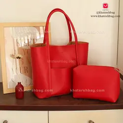 کیف دانشجویی بزرگ جلو جیب دار - کد : (18155)