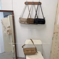 کیف زنانه دسته قرقره جلو دو جیب (وارداتی) 14057