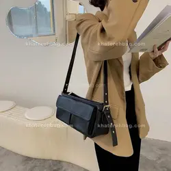 کیف زنانه دسته قرقره جلو دو جیب (وارداتی) 14057