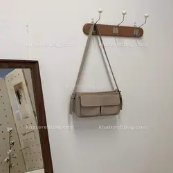 کیف زنانه دسته قرقره جلو دو جیب (وارداتی) 14057