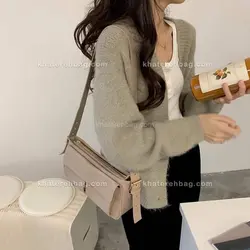 کیف زنانه دسته قرقره جلو دو جیب (وارداتی) 14057