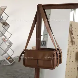 کیف زنانه دسته قرقره جلو دو جیب (وارداتی) 14057