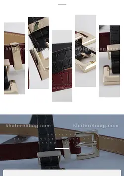 کمربند زنانه سگک مربع پل دار کروکدیل (وارداتی) کد 14651