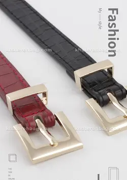 کمربند زنانه سگک مربع پل دار کروکدیل (وارداتی) کد 14651