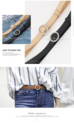 کمربند زنانه سگک گرد (وارداتی) کد 14617