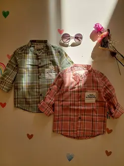 شومیز پسرانه می می چهار خونه بزرگ کد 2000