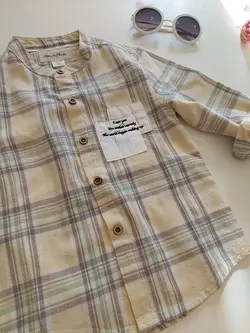 شومیز پسرانه می می چهار خونه بزرگ کد 2000