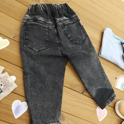 شلوار جین ذغالی حروف انگلیسی کد 466