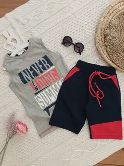 ست رکابی شلوارک neverکد 653