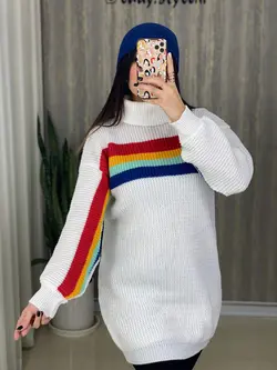 بافت لانگ رنگين كمان كد 017