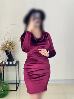 پیراهن یقه شل مخمل