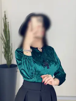 شوميز مخمل مدل ژيكال
