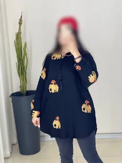 شوميز خامه دوزي طرح فيل