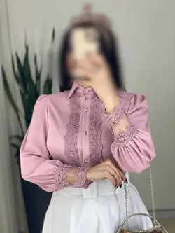 شوميز دانتل ليلي رز