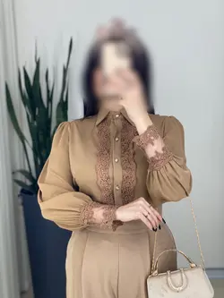 شوميز دانتل ليلي رز