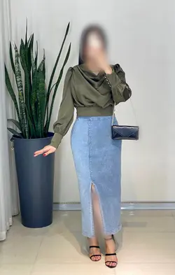 دامن جين قد 90