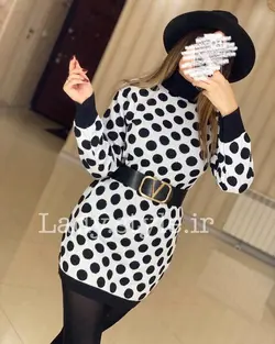 بافت خال خالی یقه اسکی