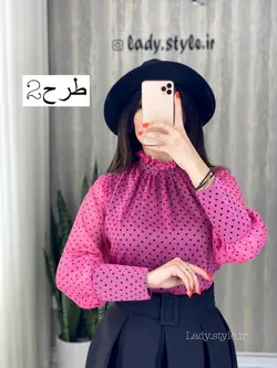 شومیز حریر استر دار مدل ماریا
