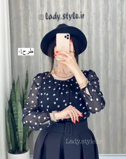 شومیز حریر استر دار مدل تيارا