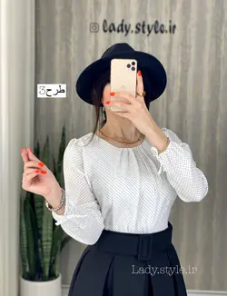 شومیز حریر استر دار مدل تيارا