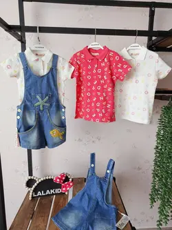 بیلر شورتکی جین تیشرت لاتین کد 2151