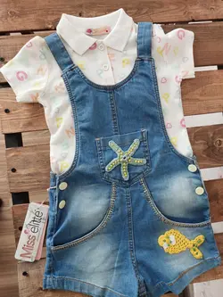 بیلر شورتکی جین تیشرت لاتین کد 2151