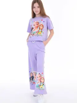 تیشرت کراپ و شلوار بگ السا کد 3140