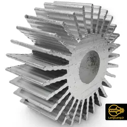 هیت سینک خورشیدی آلومینیومی گرد 28 پره
