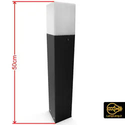 چراغ حیاطی چمنی مکعبی ارتفاع 50 سانتیمتر