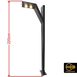 چراغ حیاطی پارکی بلند ارتفاع 220 تک شاخه فلوریا